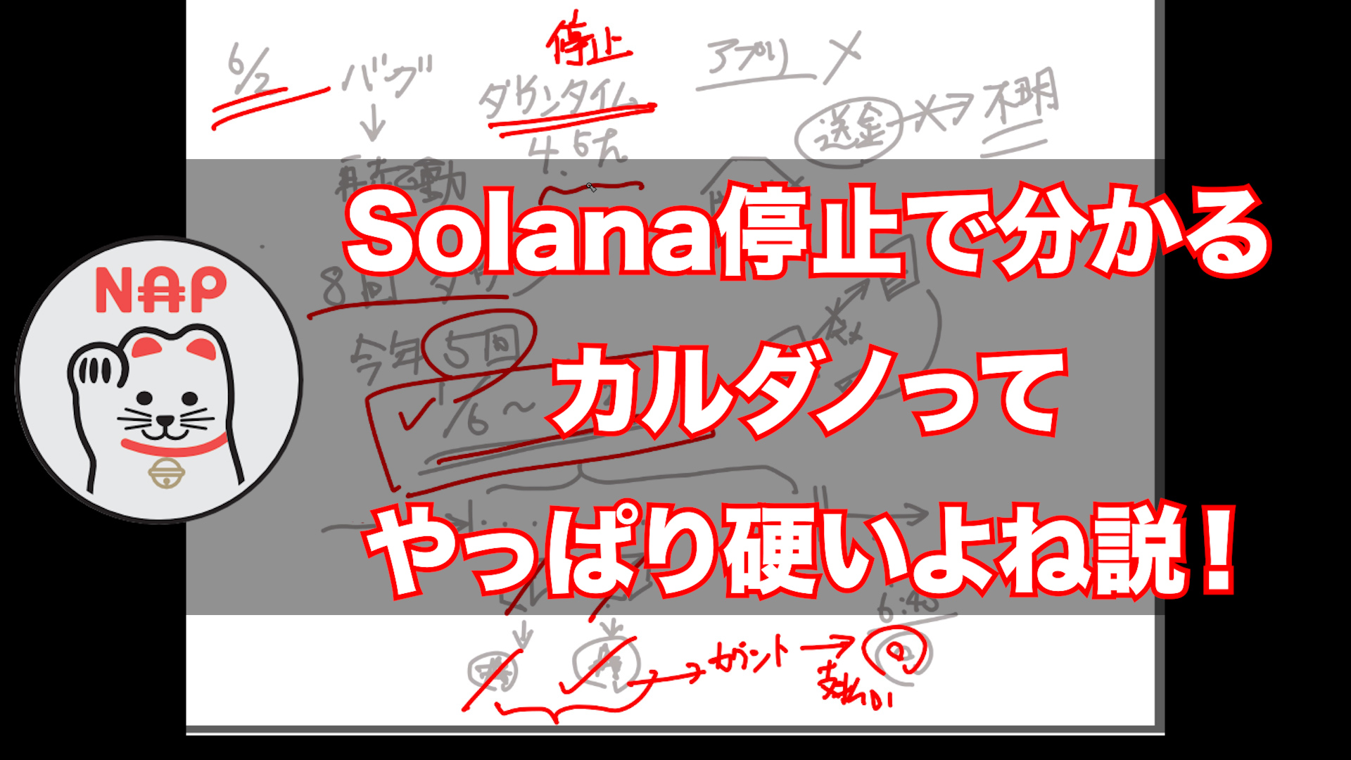 ソラナ停止で分かるカルダノってやっぱり硬いよね説のサムネ画像